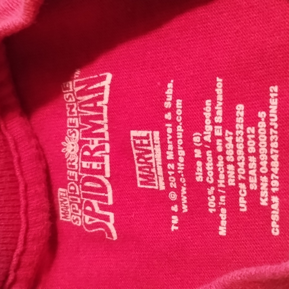 Marvel Spider Sense Spiderman Long sleeve Tee 100% Cotton Shirt Kids Size 8 (M) - Picture 11 of 16